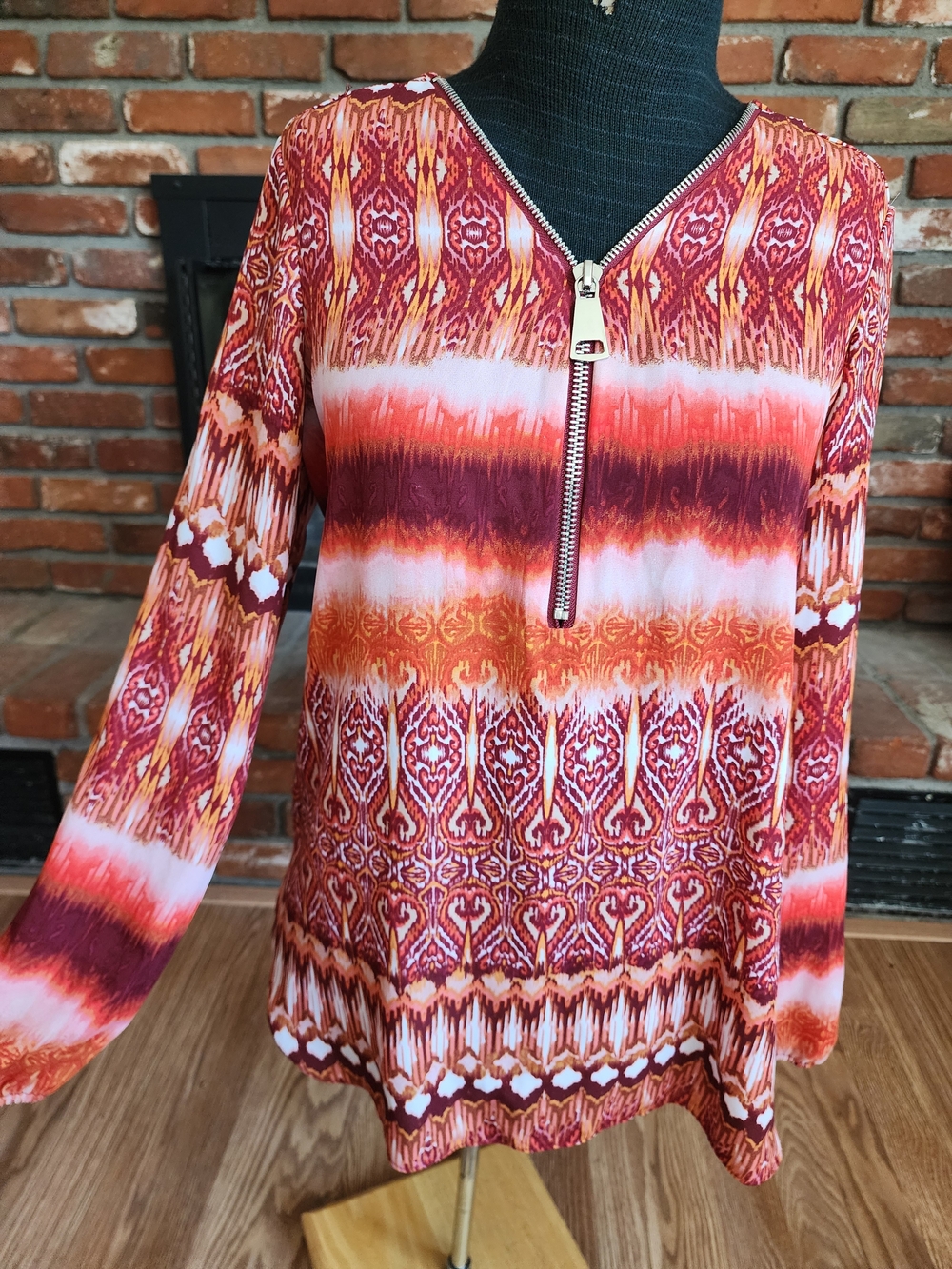 Zip-Front Blouse